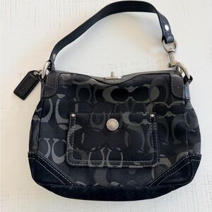Coach Dark Gray Signature Shoulder Bag